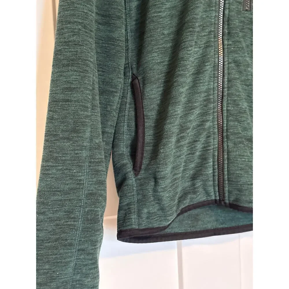 NEW Banana Republic Artic Fleece Full Zip Hoodie Pine Green Men’s M